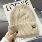 Unisex Winter Cozy Warm Cream‎ Beanie Hat Unisex Knit Machine Washable Acrylic Photo 1
