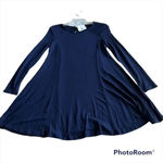 Lush Clothing Lush long sleeve loose and comfy navy dress NWT Photo 3