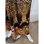 Italian baroque chain link Brown Orange Floral and Animal Print Jumpsuit Size M Size M Photo 3