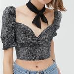 Urban Outfitters  Twist Front Puff Sleeve Blouse Size Large Photo 0