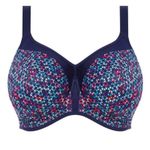 Elomi Energise Sports Bra EL8042 NEW Size 40L Navy Geo Underwire Blue Photo 0