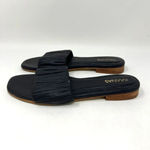 Kaanas  Pekan Ruched Black Leather Slides‎ Slip On Sandals Shoes Women’s Size 6 Photo 3