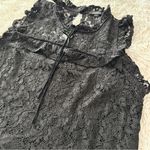 Ambiance Black Lace Mock Neck Date Night Top Large Photo 9