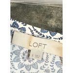 Loft  Blue/Cream Blue & Cream Floral Dress with Belt - Size S Photo 6