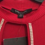 Marc New York New Holiday Red-  Gorgeous jellewed top Small Photo 2
