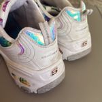 Skechers  D’Lites White Multicolor Tie Dye Sneakers‎ Women’s Size 9.5 Photo 3