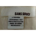 Sans Souci  Women's Beige/Cream Lined Lace Mini Skirt Zips on Side Size L Photo 2
