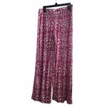 Lauren Ralph Lauren Lounge Pants Women's L Pink White Patterned Wide Leg Size L Photo 1