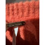 Free People  Sloane Women's Coral‎ Ribbed Puff Sleeve Cropped Cardigan Top Photo 4