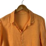 CP Shades  Romy Shirt Linen Blouse Button Up In Orange Gauze Long Sleeve Size XS Photo 1