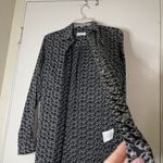 Equipment NWOT  Logo Signature Satin Button-Up black Blouse size medium Photo 2