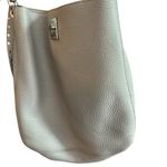 Rebecca Minkoff  Grey Pebbled Leather Shoulder‎ Bag Silver Hardware Photo 8