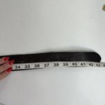 Vintage Garay Medium M Cowhide Brown Leather Belt Wide Design Gold Toned Buckle Photo 10