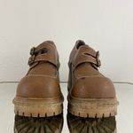 Soda Vintage Y2K Tan Faux Leather Chunky Platform Buckle Heeled Oxford Shoes Photo 4