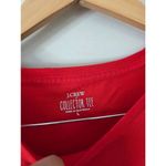 J.Crew Merry Long Sleeve Shirt Red Crewneck Pullover Style Holiday Collector Tee Size L Photo 4