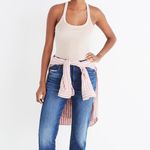 Madewell  Tan Velvet Racerback Bodysuit Size‎ M Photo 4