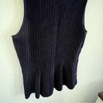 Ann Taylor Blue Ribbed Textured Peplum Top Tank Shirt Blouse Medium Photo 5