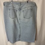 Old Navy Womens Size 24 Denim High Rise Lightwash Midi Skirt Pockets Secret Slim Photo 7