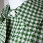 Kate Spade NWT mini gingham button-front shirt, Green & White Photo 10
