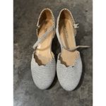 Talbots Size 9.5 Sandals Lyndsay Espadrille Wedge Heels Two-Tone Tweed Preppy Photo 8