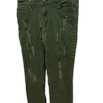 RUE 21 Womens Green Distressed Skinny Jeans Size 11 12 R Photo 1