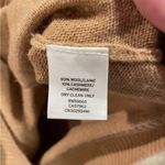 Caslon Soft cozy camel tan wool cashmere blend v-neck hankerchef hem sweater  Photo 5