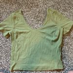 Lululemon Athletica Green Fitted Crop T-Shirt Short Sleeve Photo 0