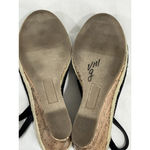 Seychelles Womans Willshire Wedge Black Fabric Peep Toe Cork Heel Sandal 8.5 M Photo 7