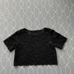 Club Monaco Black Lace Cropped Top - Size Small Photo 3
