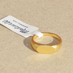 Madewell Slim Signet Ring in Vintage Gold Size 6 Photo 0