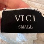 VICI  White Lace Boho Mini Dress JFT582 Long Sleeve Romantic Cottagecore Small Photo 9