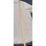 Flax  Organic Minimalist Quiet Luxury Natural Linen Shimmer Long Sleeve Blouse Lg Photo 10