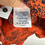 Lands' End Tunic Top Women 12P Orange Paisley Print Cotton Boho Cottage Whimsical Photo 2