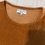 Madewell Texture And Thread Mustard Yellow Textured Short Sleeve Top Size Medium Photo 4