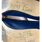 Salvatore Ferragamo Salvatore Ferragamo Square Toe Pumps Women's 7.5 AA Narrow Navy Leather Italy Photo 7