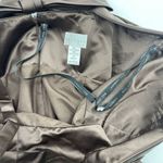 Bill Levkoff  Sz 20 Brown Satin Cocktail Dress Fit & Flare Big Bow Detail Pockets Photo 14