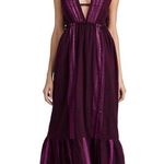 Lemlem Lelisa V-Neck Dress in Jordanos Burgundy Photo 2