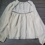 English Factory  blouse with gold polka dots. Size M Photo 2