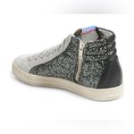 P448  Glitter Skater High Top Sneaker Shoes Black Gray- Size 39 (8.5/9) Photo 1