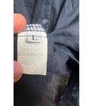 CP Shades "Shirt" Navy Midnight Linen Shirt Dress Sz. L Photo 3