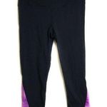 Glyder Black & Purple Tie Dye Crop Leggings Photo 0