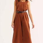 Free People Benita Jumpsuit Size XS Oversized Color - Peach Photo 4