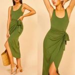 Reformation Green Wrap Dress-small Photo 0