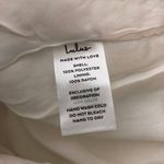 Lulus  Dress Soiree Bound Ivory Floral Jacquard Ruffled Mini Dress Crochet Trim M Photo 3