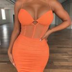 Tiger Mist Orange Mini Dress Photo 2