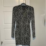 All Saints Amaya black & silver mini dress sz 8 nwt Photo 1