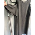 Loft Ann Taylor  Mini Dress Womens Size 4 Gray Cold Shoulder Sleeve Preppy B76 Photo 2