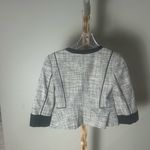 The Limited  Gray Plaid Cropped Blazer with Black Trim Size XS Photo 5