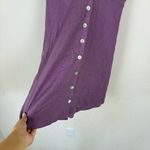 Madewell  Kacie Mini Shirtdress Linen Blend Pearl Buttons in Antique Purple Photo 7