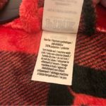 PINK - Victoria's Secret Victoria’s Secret Pink Plaid‎ Dog Print Plush Fuzzy Robe Red Black XS/S Photo 4